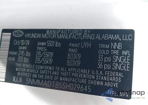 2025 Genesis Gv70 2.5T Awd z USA, uszkodzony, nr VIN 5NMMADTB5SH029645